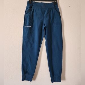 Women's Caribbean Blue Five-Pocket Jogger Scrub Pants Size Medium